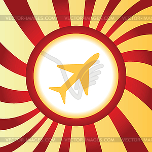 Plane abstract icon - vector image