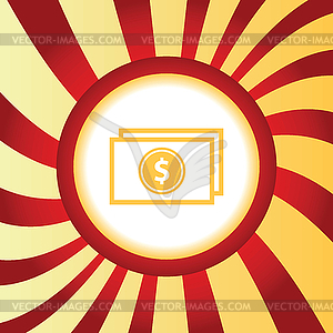 Dollar bill abstract icon - vector image