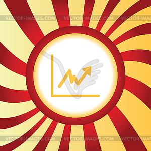 Rising graphic abstract icon - vector clip art