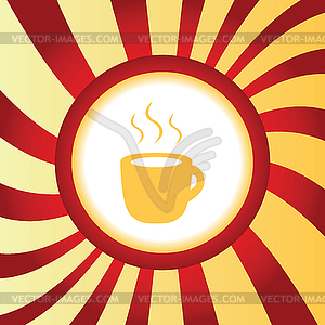 Hot drink abstract icon - vector image