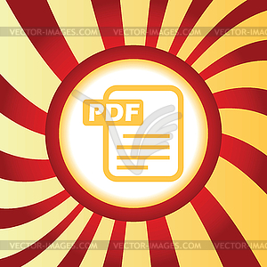 PDF file abstract icon - vector clipart