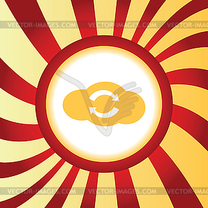 Cloud exchange abstract icon - vector clipart