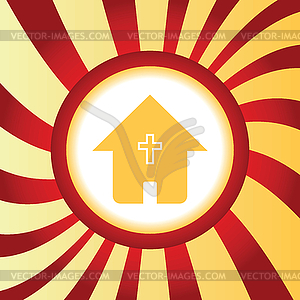 Christian house abstract icon - vector image