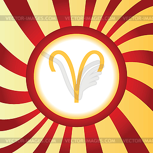 Aries abstract icon - vector image