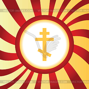 Orthodox cross abstract icon - vector clipart