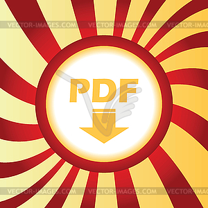 PDF download abstract icon - vector clip art