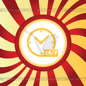 Overnight daily workhours abstract icon - vector clipart