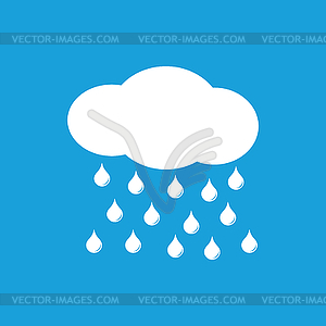 Дождь значок - векторизованное изображение