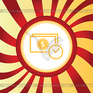 Dollar time abstract icon - vector image