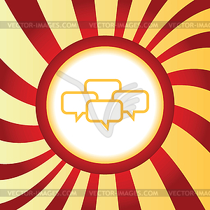 Chat conference abstract icon - vector clipart