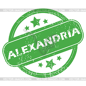 Alexandria green stamp - vector clipart