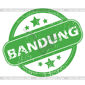 Bandung green stamp - color vector clipart