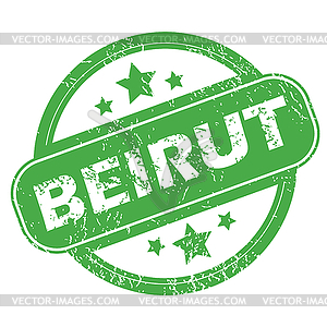 Beirut green stamp - vector image