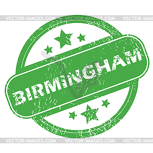 Birmingham green stamp - vector image