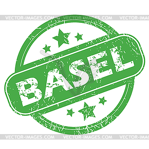 Basel green stamp - vector clipart