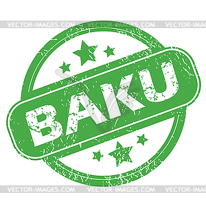 Baku green stamp - vector image