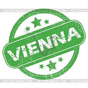 Vienna green stamp - vector clip art