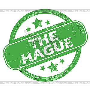 Hague green stamp - vector clipart