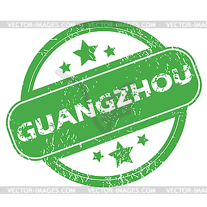 Гуанчжоу зеленый штамп - стоковый клипарт