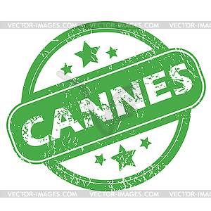 Cannes green stamp - vector clipart