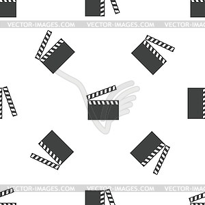 Clapperboard pattern - vector clip art