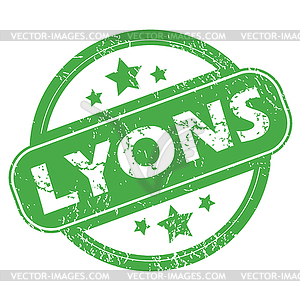 Lyons green stamp - vector clip art