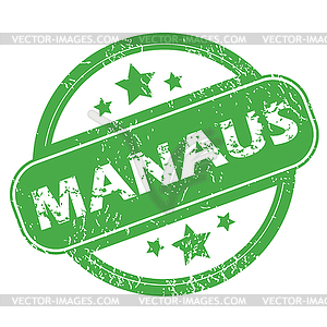 Manaus green stamp - vector image