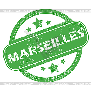 Marseilles green stamp - vector image