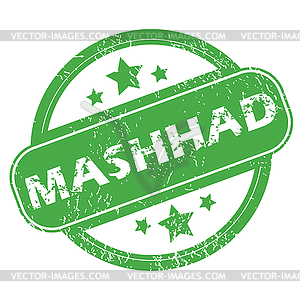 Mashhad green stamp - color vector clipart