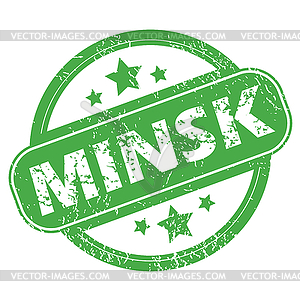 Minsk green stamp - vector image