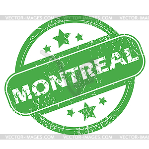 Montreal green stamp - vector image
