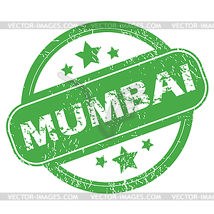 Мумбаи зеленый штамп - векторный рисунок