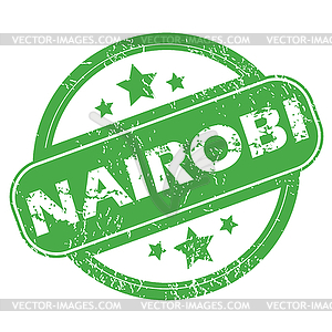 Nairobi green stamp - vector image