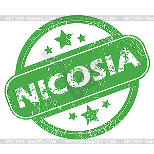 Nicosia green stamp - vector image