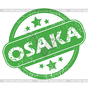 Osaka green stamp - vector clipart