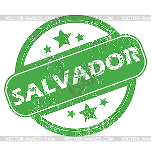 Salvador green stamp - vector image