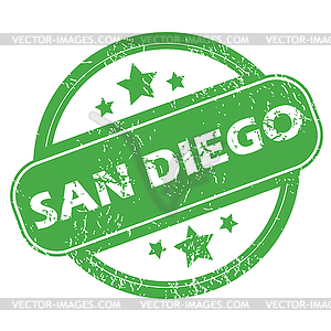 San Diego green stamp - vector clip art