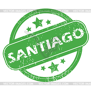 Santiago green stamp - vector clipart