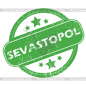 Sevastopol green stamp - vector clipart / vector image