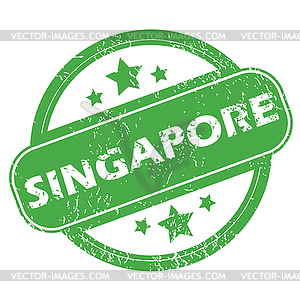 Сингапур зеленый штамп - клипарт в векторе / векторное изображение