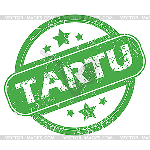 Tartu green stamp - vector image