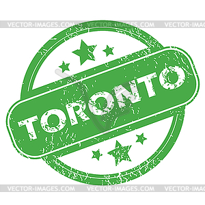Торонто зеленый штамп - клипарт в векторном виде