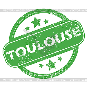 Toulouse green stamp - vector clipart