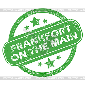 Frankfort on Main green stamp - vector clip art