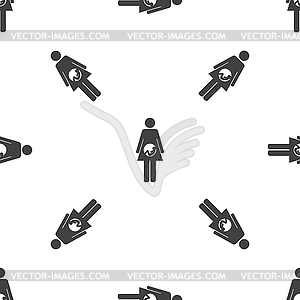 Pregnant woman pattern - vector clip art