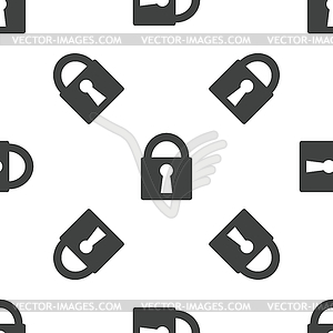 Closed padlock pattern - vector clip art