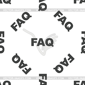 FAQ pattern - white & black vector clipart