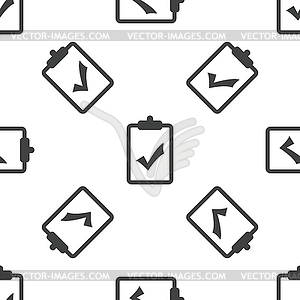 Clipboard YES pattern - vector clip art