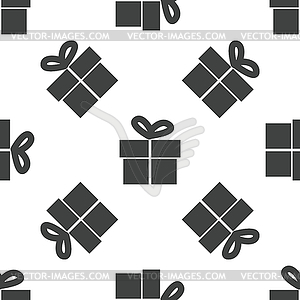 Gift box pattern - vector clipart