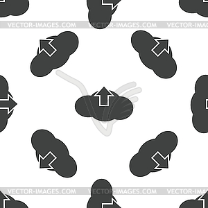 Cloud upload pattern - vector clipart